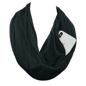 Pop Fashion Scarves for Women, Girls, Ladies, Infinity Scarf with Zipper Pocket